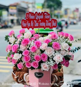 Mẫu hoa giá rẻ tại Hoàn Kiếm, Hà Nội - Mẫu hoa RFHN412 - Chúc May Mắn