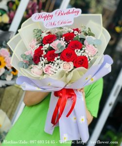 Ship hoa tươi tại quận Hoàn Kiếm - Mẫu hoa RFHN489 - Chúc Mừng Sinh Nhật Bạn Yêu