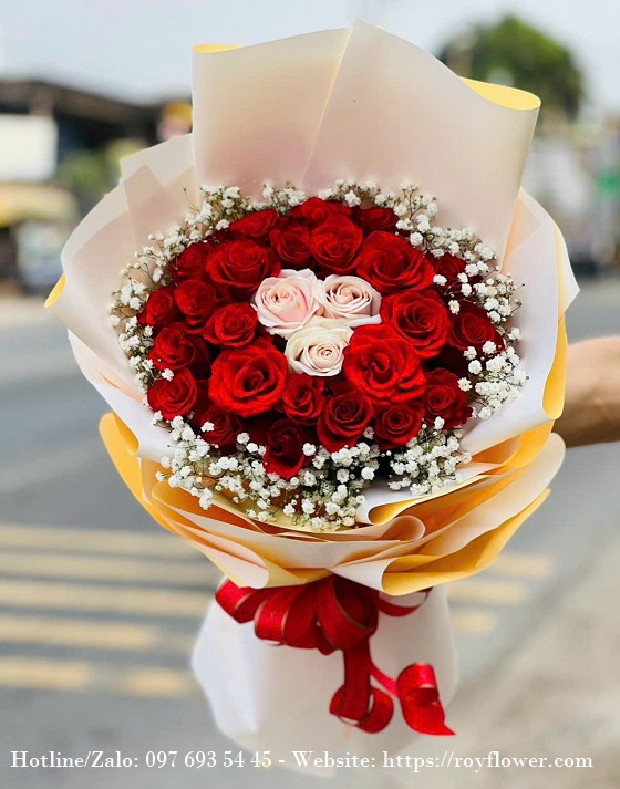 Nhận gửi điện hoa tươi Hoàn Kiếm - Mẫu hoa RFHN546 - Là Tình Yêu