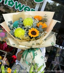Tiệm bán hoa giá rẻ ship quận Hoàn Kiếm - Mẫu hoa RFHN577 - Sức Sống Mới