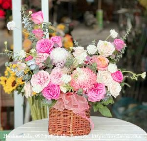 Địa chỉ cửa hàng bán hoa tươi ở quận Tây Hồ - Mẫu hoa RFHN657 - Tone Pastel