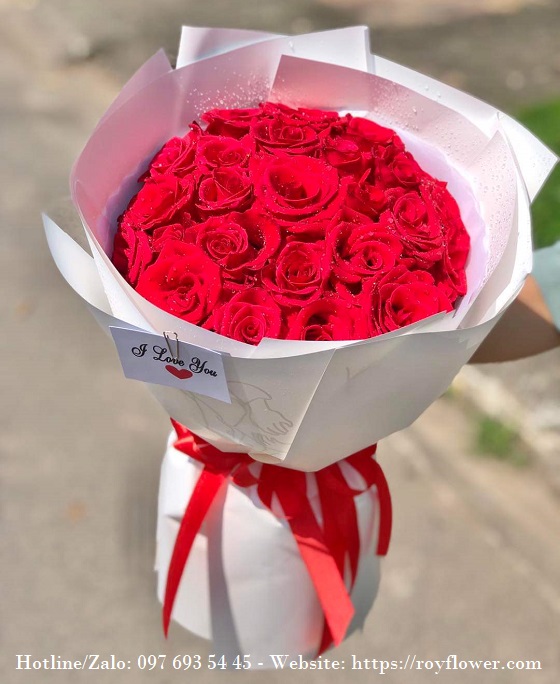 Giao hoa giá rẻ tại quận Cầu Giấy Hà Nội - Mẫu hoa RFHN828 - Red Rose