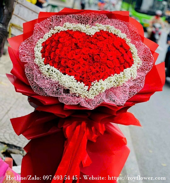 Tiệm hoa tươi ship ở HBT - Hà Nội - Mẫu hoa RFHN1144 - Trái Tim Này Thuộc Về Em