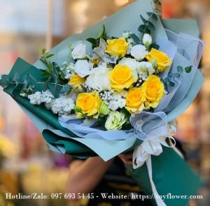 Mua hoa giá rẻ gửi tại Hai Bà Trưng - Mẫu hoa RFHN1183 - Màu Bình Yên
