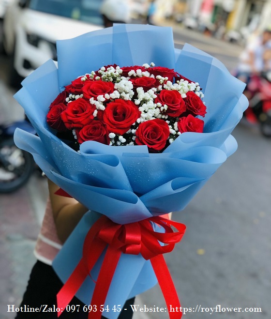 Giỏ hoa tươi giao Hà Nội - Mẫu hoa RFHN1223 - Ngày Hạnh Phúc