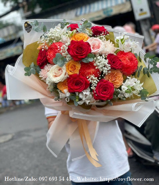 Gửi điện hoa tươi tại quận Hai Bà Trưng Hà Nội - Mẫu hoa RFHN1285 - Tiếng Yêu