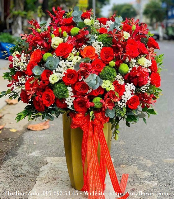 Cửa hàng hoa tươi gửi ở Hoàng Mai, Hà Nội - Mẫu hoa RFHN1315 - Chậu Hoa Kỉ Niệm
