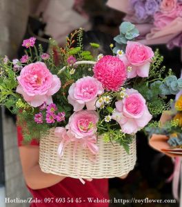 Chuyên gửi điện hoa giá rẻ Nam Từ Liêm, Hà Nội - Mẫu hoa RFHN1603 - Yêu Màu Hồng Thích Sự Nhẹ Nhàng