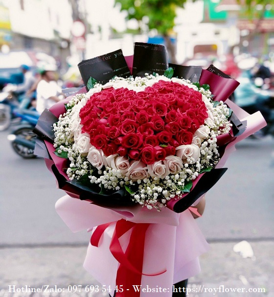 Chuyên ship hoa tươi tận nơi Sài Gòn - Mẫu hoa RFSG2076 - Hai Trái Tim Chung Nhịp Đập