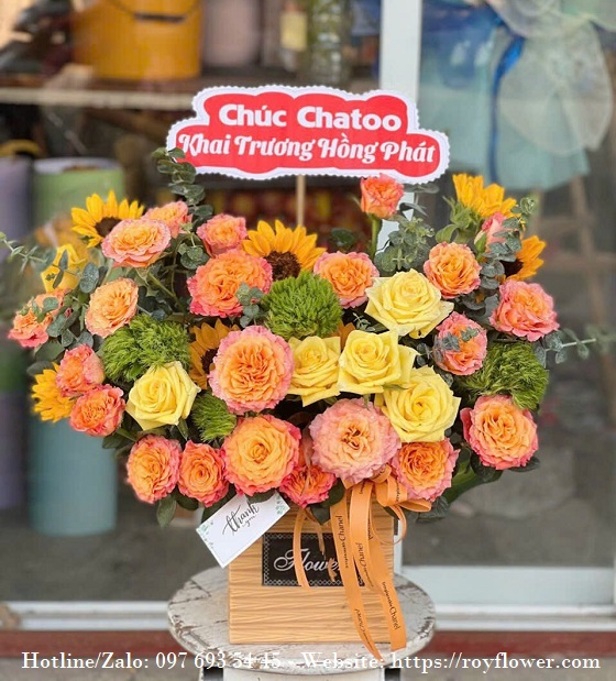 Chuyên giao hoa giá rẻ ở Quận 5 - Mẫu hoa RFSG2125 - Nắng Ấm