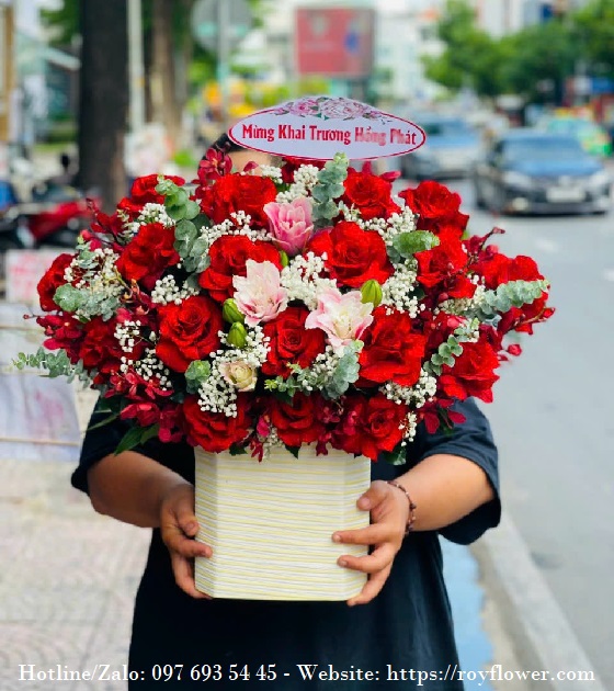 Gửi điện hoa giá rẻ ở Tp Hồ Chí Minh - Mẫu hoa RFSG2170 - Khai Trương Đỏ May Mắn