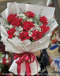 Hỗ trợ giao hoa tươi ở Sài Gòn - Mẫu hoa RFSG2549 - Bó Hông Tặng Cô
