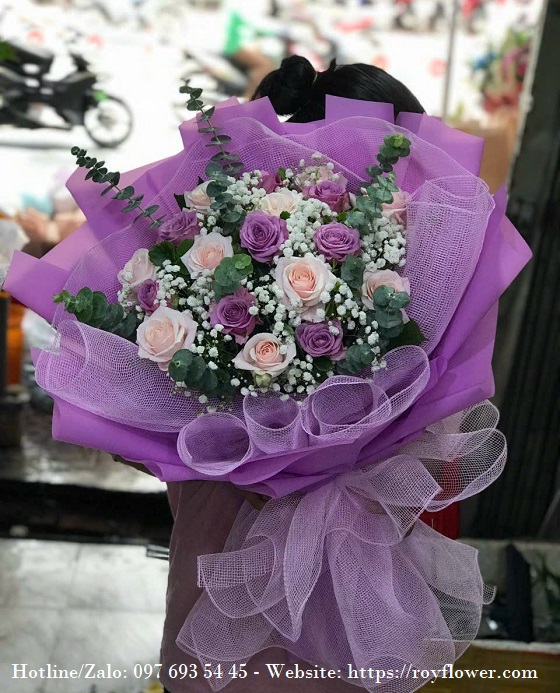 Bó hoa giá rẻ ở Quận 10 Tphcm - Mẫu hoa RFSG2636 - Thơ Mộng