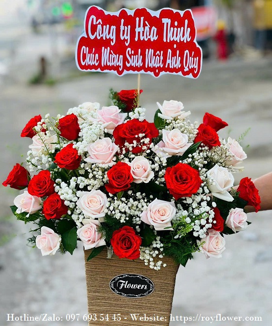 Mua hoa tươi gửi ở Quận 10 - Mẫu hoa RFSG2677 - Chúc Mừng Hồng Phát