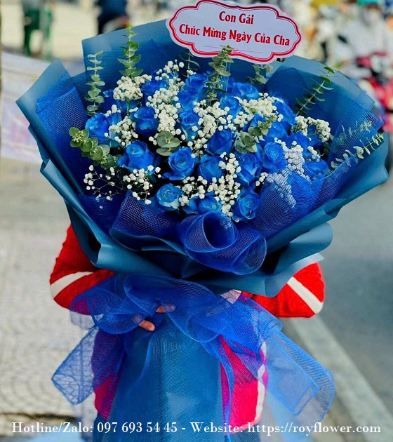 Những lãng hoa tươi ở Tphcm - Mẫu hoa RFSG3265 - Blue Rose