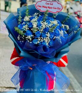 Những lãng hoa tươi ở Tphcm - Mẫu hoa RFSG3265 - Blue Rose