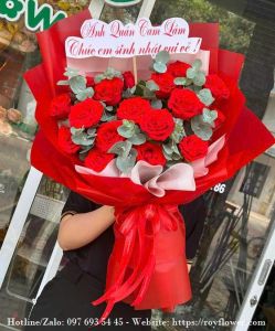 Hỗ trợ giao hoa sinh nhật tại Sài Gòn - Mẫu hoa RFSG3875 - Si Tình
