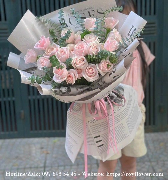 Hỗ trợ ship bó hoa đẹp tại Sài Gòn - Mẫu hoa RFSG4052 - Thả Vào Mưa