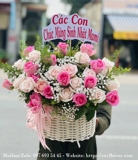 Các bó hoa giá rẻ gửi tại Tphcm - Mẫu hoa RFSG4092 - Sinh Nhật Mẹ