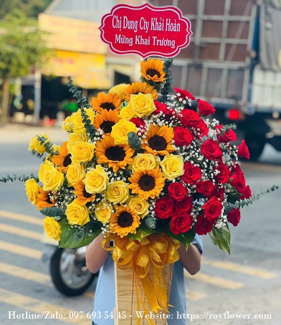 Nhận gửi điện hoa tươi Sài Gòn - Mẫu hoa RFSG4093 - Thịnh Vượng