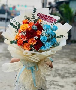 Các bó hoa 20/10 giao Việt Yên - Bắc Giang - Mẫu hoa RF4443 - Nụ Cười Tươi Trên Môi