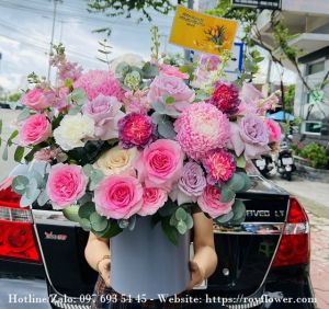 Tiệm bán hoa đẹp giao Long Mỹ - Mẫu hoa RF4924 - Nụ Cười Xinh Tươi