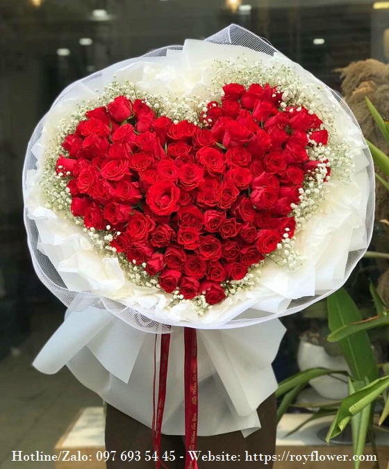 Giao Hoa Valentine 14-2 Giá Rẻ Bạc Liêu - Trái Tim Bằng Hoa