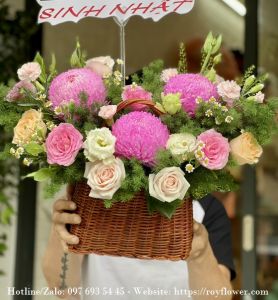 Đặt Hoa Valentine Tại Sơn Trà - Giỏ Hoa Mini