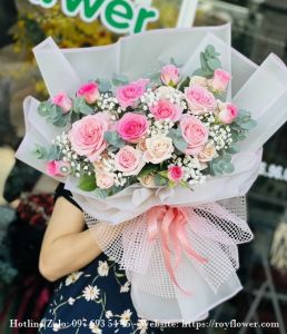 Hỗ Trợ Giao Hoa Đẹp Valentine Ngũ Hành Sơn - Bó Hoa Tone Hồng